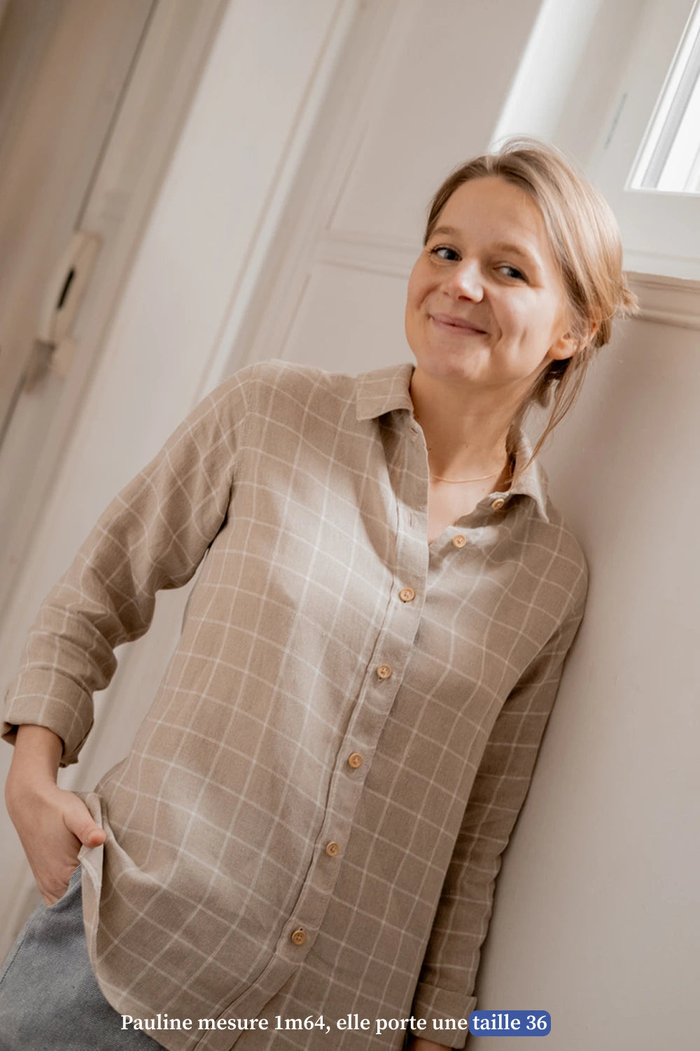 La chemise en lin pour femme à carreaux - Made in France