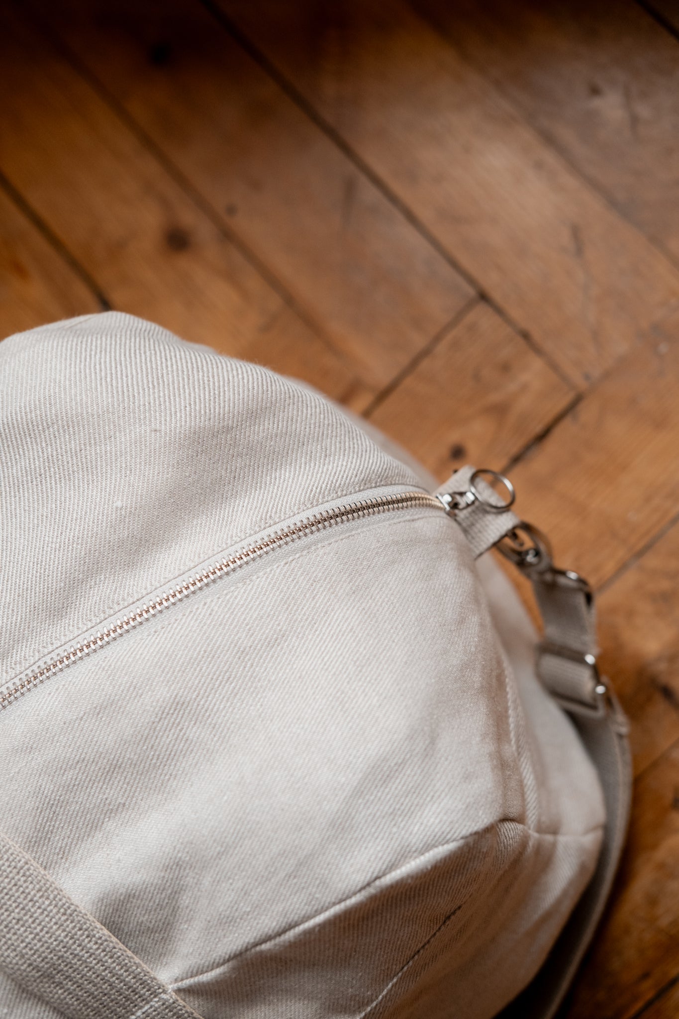 Le sac week-end beige en lin - cadeau Made in France